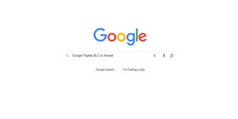 Google Flights SLC to Hawaii